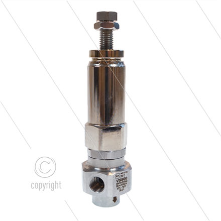 VS500 Sicherheitsventil - Edelstahl - 500 Bar - 30 l/min - max 90°C - Eingang: 3/8" IG