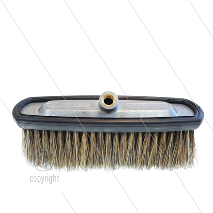 Waschbürste - Natuurhaare - mit Aluminium Bürstenträger - Ha