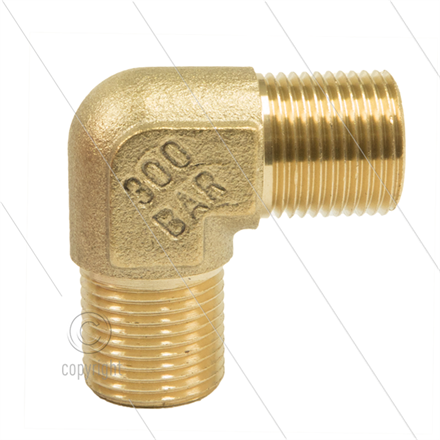 Winkel - Messing - 300 Bar - 2 x 1/4" AG