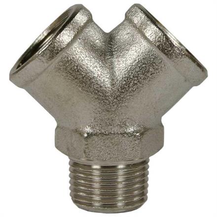 Y-FITTING BRASS 3/8"M/F