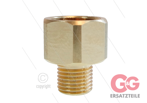Adapter M18x1,5 IG x 1/4" AG - Messing - 1-teilig