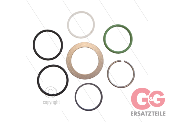 Afdichtingsset voor Swivel DGE haaks, RVS/Viton, een lager