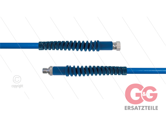 Carwash Titan-Slide Schlauch blau DN06 - 4,5m - 1/4" DKR x 1/4" AGR - 2x SKS - 300 Bar