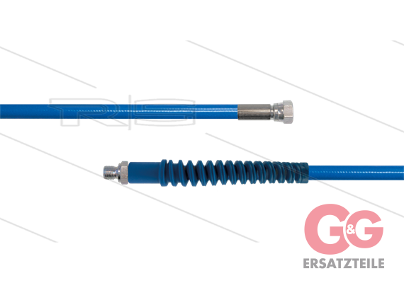 Carwash Titan-Slide Schlauch blau DN06 - 4,5m - 3/8" AGR x 1/4" DKR - 1x SKS - 300 Bar