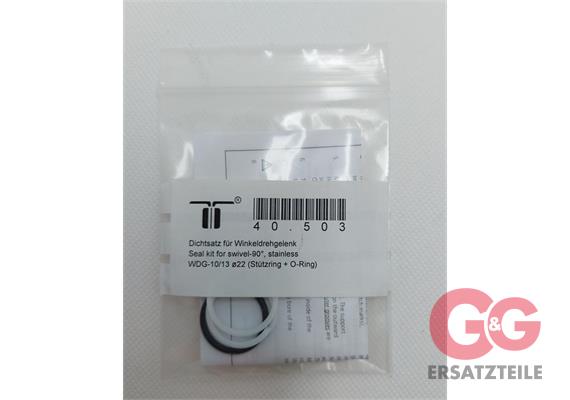 Dichtsatz für Winkeldrehgelenk WDG-10/13 ø22 (Stützring + O-Ring)