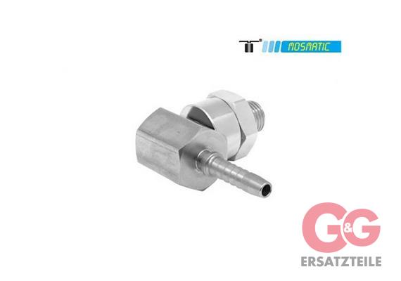 Drehgelenk-90° einfach gelagert, rostfrei DGK-06-90° G3/8"M Schl-Nip-1/4" (6,4)