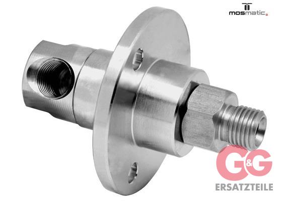 Drehgelenk-90° mit Flansch, rostfrei DGF-06-90° G1/4"F G3/8"M