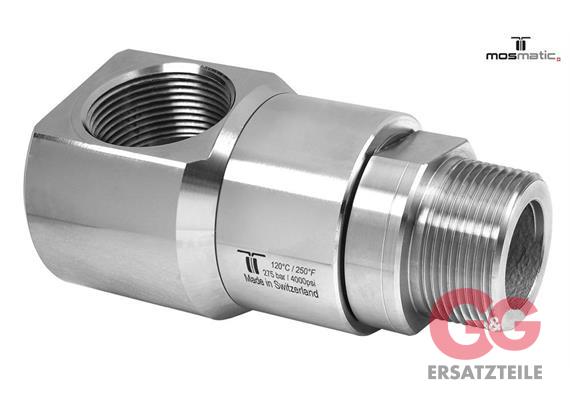 Drehgelenk-DGE-28-90° 1 1/4IG-AG Edelstahl