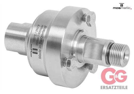 Drehgelenk für Fächenreiniger, Karbid/INOX DYCI-06 G3/8"F G3/8"M 350bar
