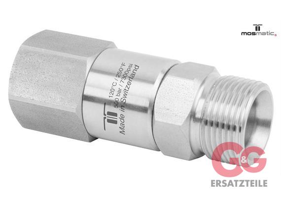 Drehgelenk verstärkt einf-gelagert, INOX DGVI-06 G1/4"F M22x1.5-M