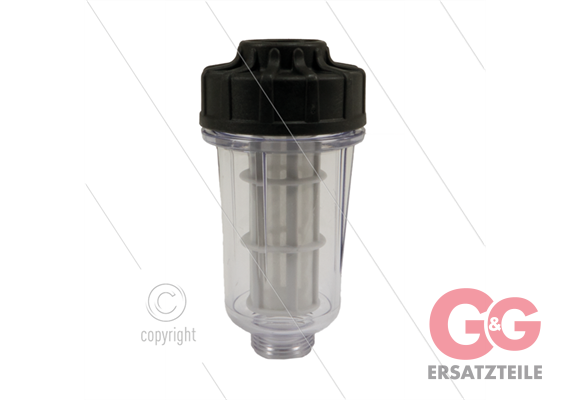 FPL - Kunststoff Filter - 120 mµ - 10 bar - 80 l/min - max 40°C - 3/4" IG x 3/4" AG