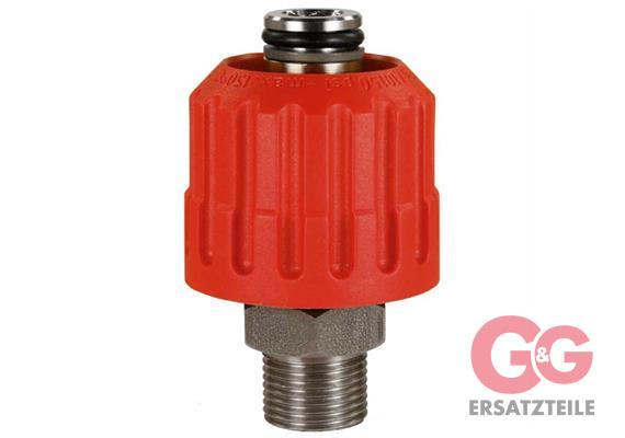 Handverschraubung 24:1/2AG VA/rot 700 b