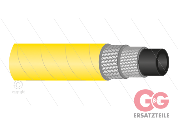 HD-Schlauch 2SC-10 (3/8") -Tierfettbeständig- gelb - 400 Bar