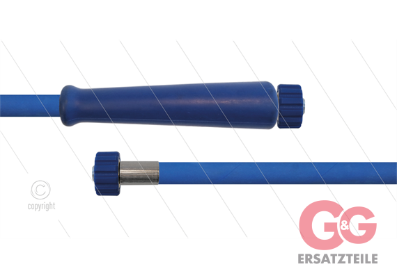 HD-Schlauch blau 2SC-08 - 35m - 2x M22x1,5 HV flach - 1x GKS - 400 Bar