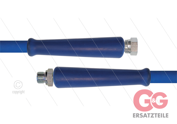 HD-Schlauch blau 2SC-12 - 10m - 3/8" DKR x 3/8" AGR - 2x GKS - 400 Bar