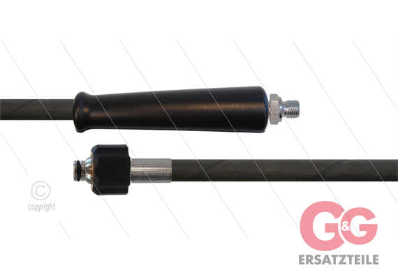 HD-Schlauch schwarz 1SC-10 - 10m - 3/8" AGR x M22x1,5 W konisch - 1x GKS - 250 Bar