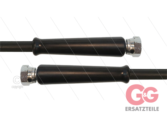 HD-Schlauch schwarz 1SN-10 - 8,0m - 2 x 3/8" DKR - 2x GKS - 210 Bar
