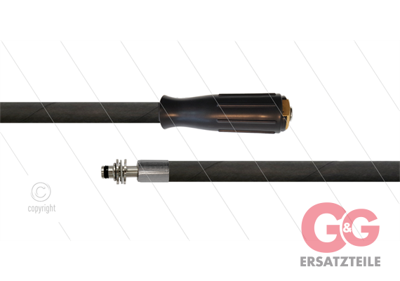HD-Schlauch schwarz 2SC-08 - 10m - M22x1,5 HV Lang x Stecknippel VA Ø11mm mit Lager