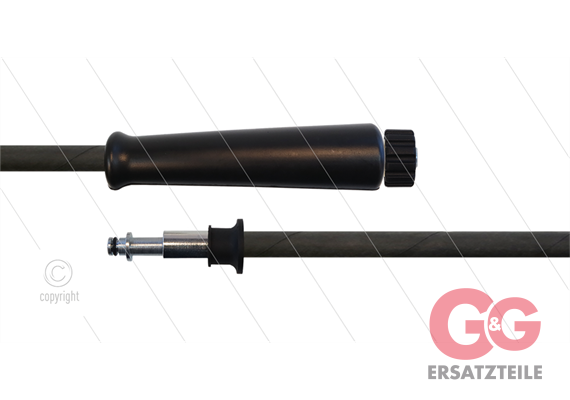 HD-Schlauch schwarz 2SC-08 - 20m - M22x1,5 HV flach x Ø11mm Stecknippel VA mit Lager