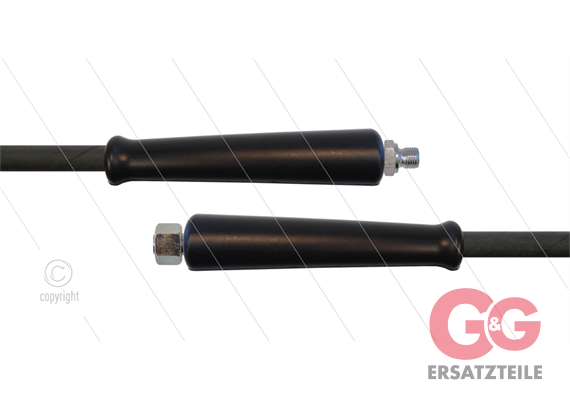 HD-Schlauch schwarz 2SC-10 - 15m - 3/8" AGR x M22x1,5 (15L) DKOL - 2x GKS - 400 Bar
