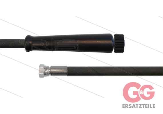 HD-Schlauch schwarz 2SC-10 - 40m - 1/2" DKR x M22x1,5 HV flach - 1x GKS - 400 Bar