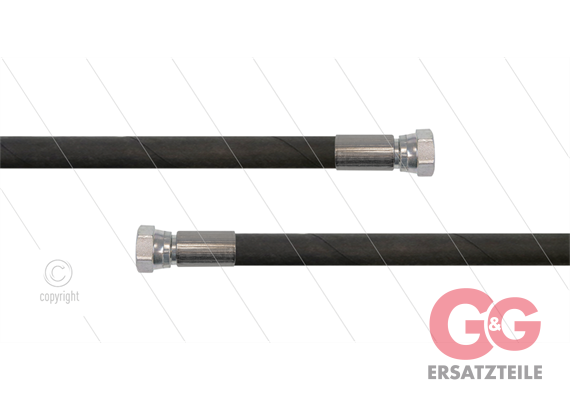 HD-Schlauch schwarz 2SC-10 - 5,0m - 2x 3/8" DKR - ohne GKS - 400 Bar