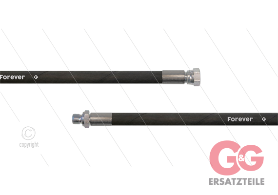 HD-Schlauch schwarz - 2SCX-10 - Forever - 50m - 3/8" DKR x 3/8" AGR - ohne GKS - 400 Bar