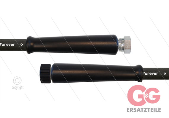 HD-Schlauch schwarz 2SCX-12 - Forever - 30m - 3/8"DKR x M22x1,5 HV - 2x GKS - 400 Bar