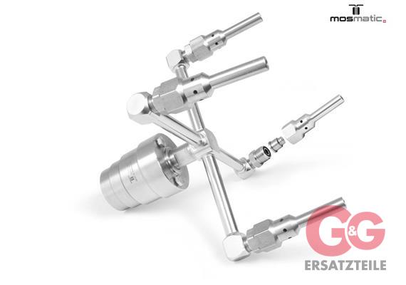 Kompletter Reinigungskopf, Spider, TC/rostfrei TRS ø100 G3/8"F