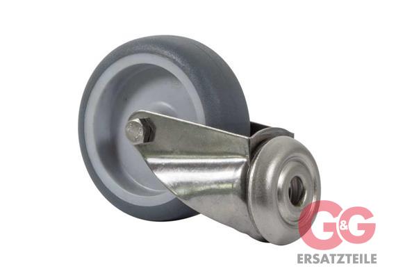 Lenkrolle D:75 Edelstahl/TPE