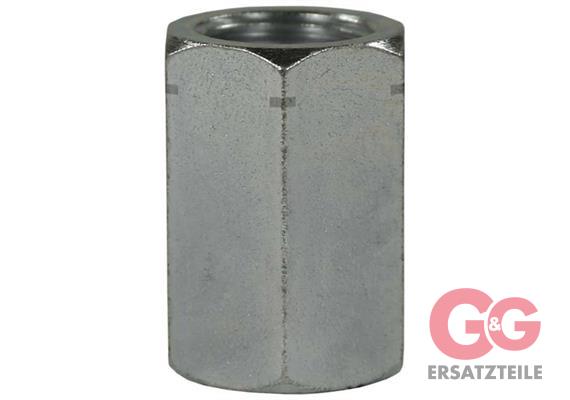Muffe 1/4"IG-BSP : 1/4"IG-NPT Edelstahl