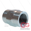 Muffe 2x 1/4" IG - Edelstahl - rund mit Sechskant | Bild 2