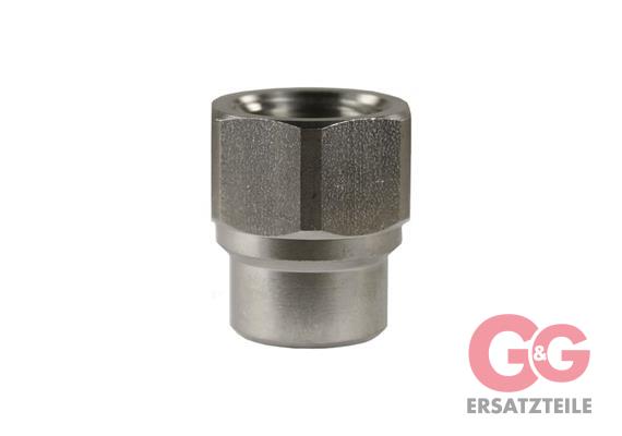 Muffe 3/8"IG-1/4"IG Edelstahl 400 bar
