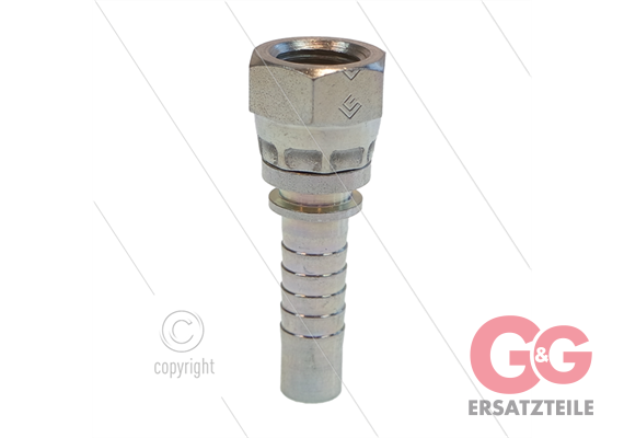 Pressnippel - Stahl - DN10 (3/8") - 1/4" DKR - SW19