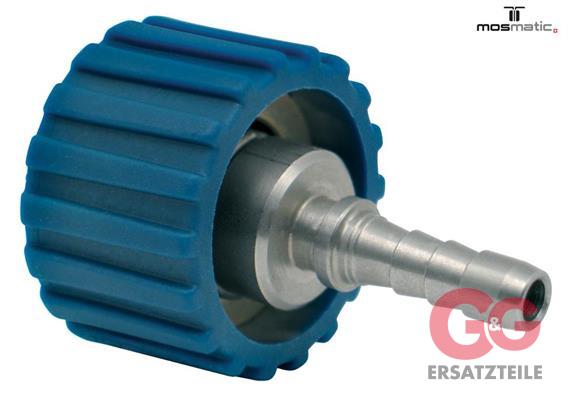 Quickverschraubung, blau, MS/rostfrei QVS-07 M22x1,5-F Schl-Nip-1/4" (6,4)