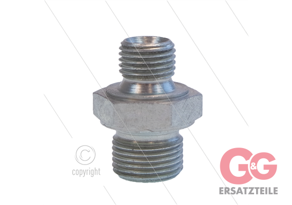 Reduziernippel - Stahl - 1/4" AG x 3/8" AG - BSP