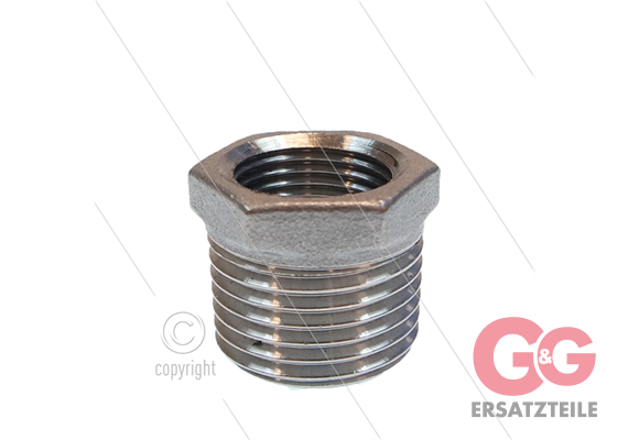 Reduzierring - Edelstahl - 1/2" AG x 3/8" IG
