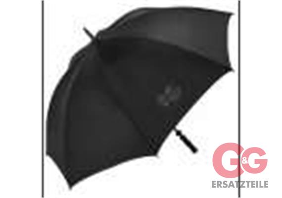 Regenschirm schwarz groß, 130 cm x101 cm Durchmesser; Windproof-System; Stoffgriff
