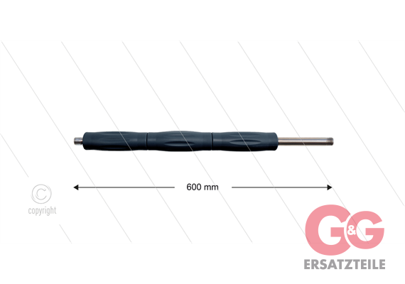 RP007 Strahlrohr - L=600mm - Stahl - umspritzter Isolierung L=300mm - 400 Bar - max 80°C