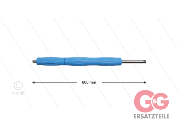 RP10 Lanze - L=600mm - gerade - Edelstahl - blau - Isolierun