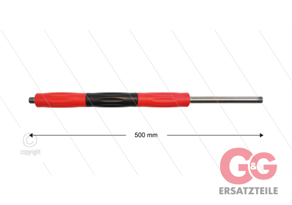 RP50 Lanze - L=500mm - gerade - VA - Isolierung rot/schwarz L=500mm - 500 Bar - max 80°C