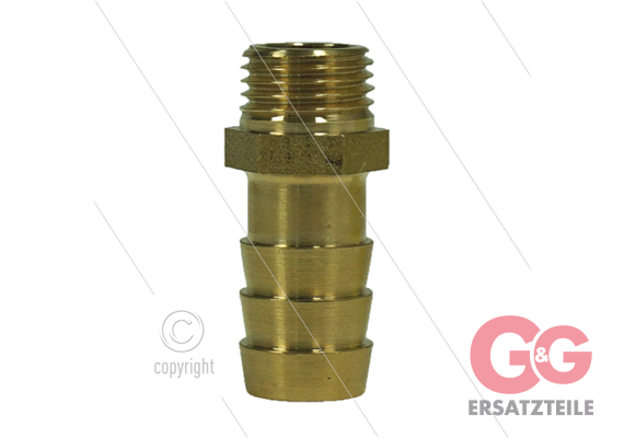 Schlauchtülle - Messing - Ø13mm - 1/4" AG