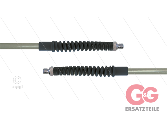Titan-Slide grau HD-Schlauch NW 06 - 4,0m - 2 x 1/4" AGR - 2 x SKS schwarz - 300 Bar
