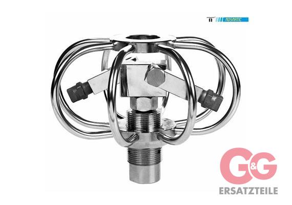 Turbo-Rohr-Reiniger schwenkbar, rostfrei TRR-2sR ø75 G1/4"F 2x1/8"NPT