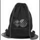 Bag with inner storage compartment black 33x45 cm