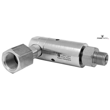 Drehgelenk-90° ø25, Karbid/rostfrei DYL-06-90° G3/8"F G1/4"M