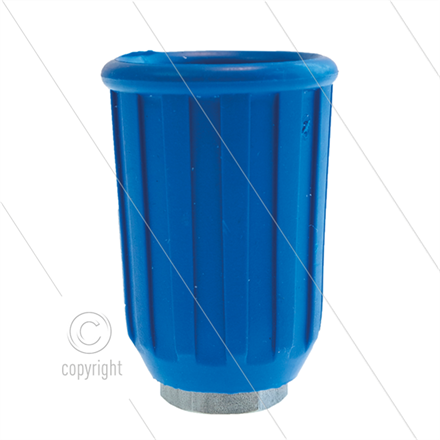 Düsenschutz 1/4" IG - Edelstahl - Gummi - blau