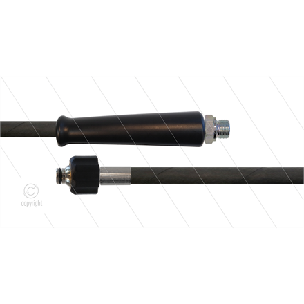 HD-Schlauch schwarz 2SC-10 - 10m - 3/8" AGR x M22x1,5 HV konisch - 1x GKS - 400 Bar