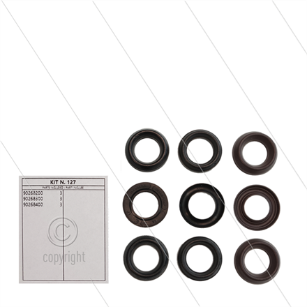 Kit 127 - Manschettensatz Ø18mm für 3 Plunger - Serie 44