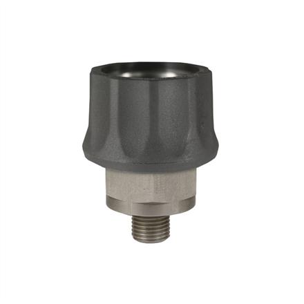 Kupplung ST-45-600 1/4"AG Edelstahl schwarz